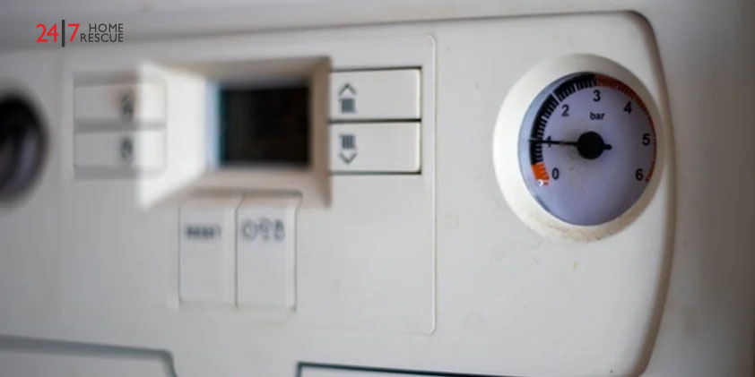 Central Heating is not working but hot water is. Here’s What You Need to Know Boiler control panel with pressure gauge