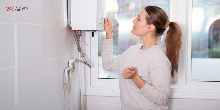How to Prepare Your Boiler for Winter Smiling woman checking boiler at home