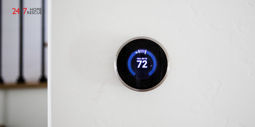 Central Heating is not working but hot water is. Here’s What You Need to Know Wall-mounted smart thermostat displaying temperature setting