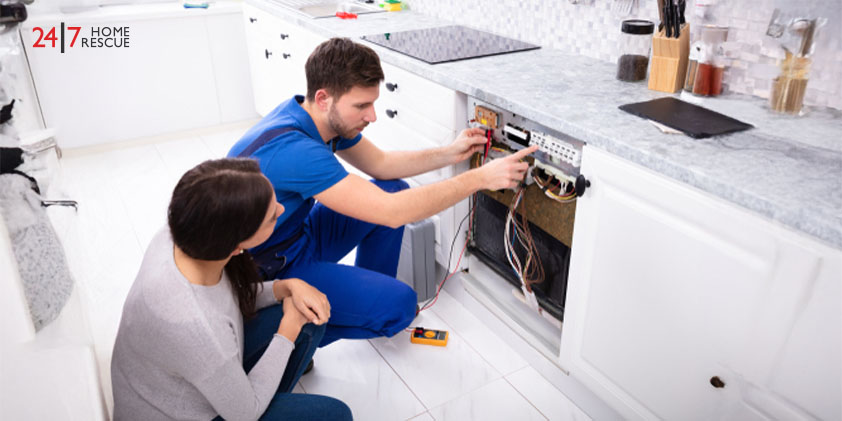 My dishwasher is not draining! Technician checks dishwasher with a multimeter for a drainage issue