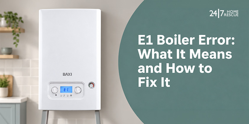 Baxi boiler showing E1 error code
