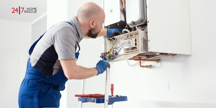 Ideal F2 Fault Code: What Does It Mean & How to Fix It Qualified engineer performing professional maintenance on a home gas boiler