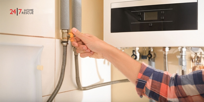 Worcester Boiler No Hot Water: Diagnosis and Fixes Woman turning on boiler gas valve