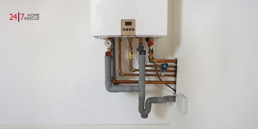 Can You Have a Boiler in a Bedroom? Important Factors to Consider An image showing gas boiler in white wall indoors
