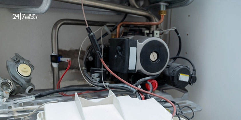 E119 Boiler Error Code: Low Pressure Fault Causes and Fixes A picture showing heating components of a boiler