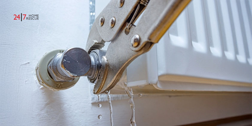 E119 Boiler Error Code: Low Pressure Fault Causes and Fixes An image showing leaking pipes in a boiler