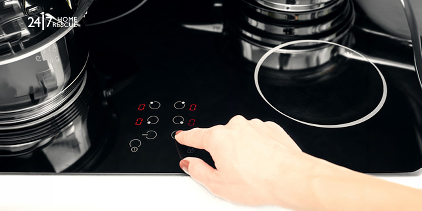 How to Unlock an Induction Hob - Complete UK Guide Touch control panel on an induction hob to unlock the cooktop