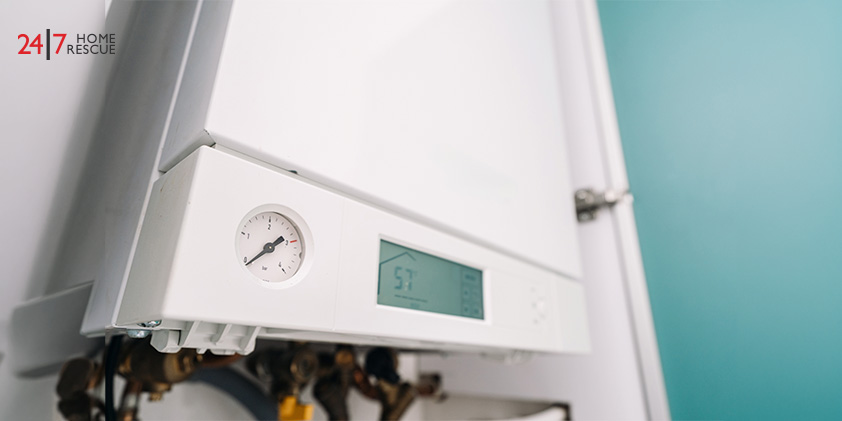Closeup of boiler gauge