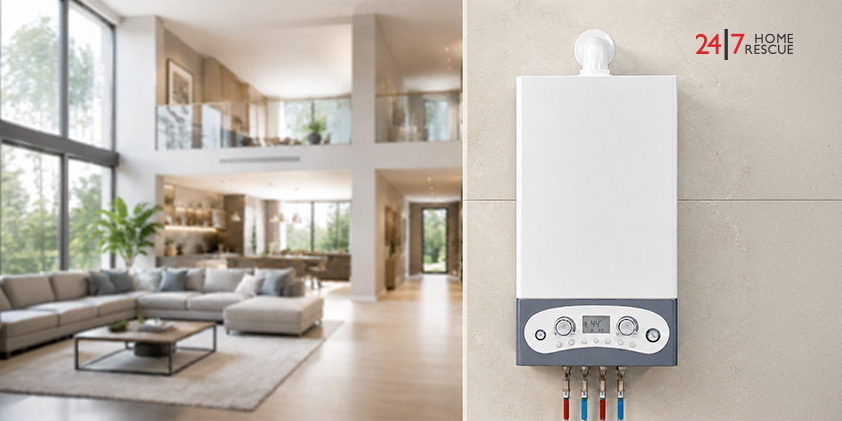 Combi boiler in large home