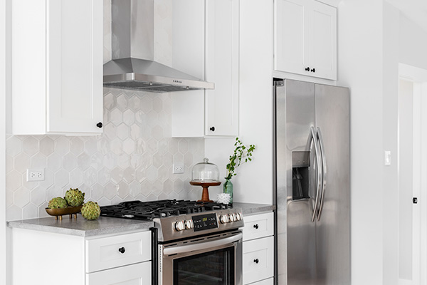 Modern kitchen with home appliances